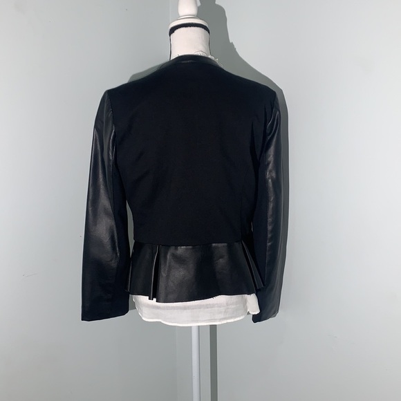 INC International Concept black faux leather jackets size L - Picture 3 of 5